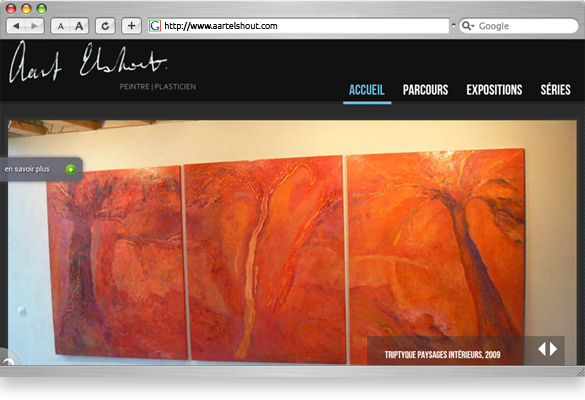Coactis réalise le site internet dynamique aartelshout.com